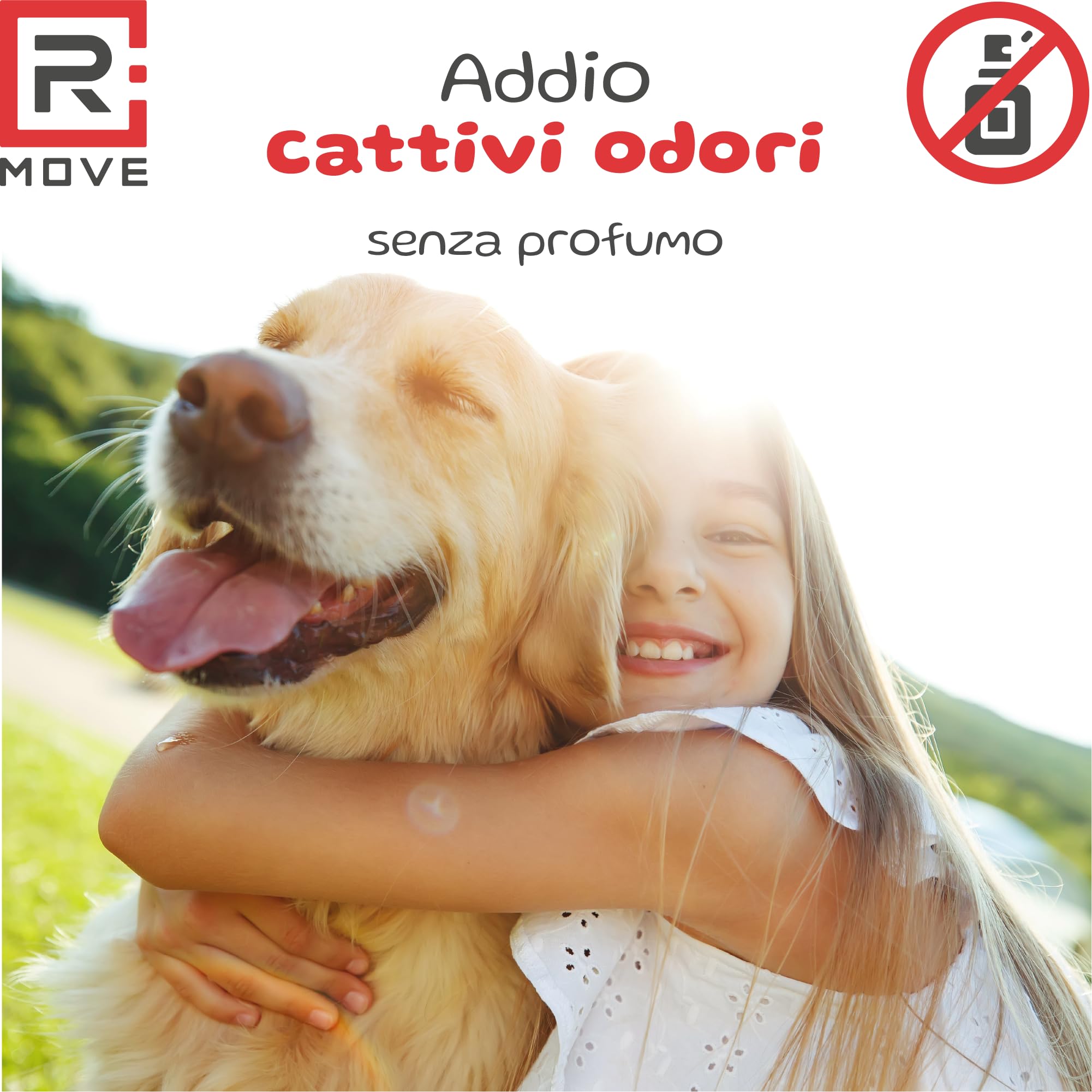 R MOVE Sacchetti Cane Cacca 810 pz (54 Rotoli) - Sacchettini Igienici per Cani, bustine per cani, dog poop bags resistenti antiforatura, 30x23 cm 2,5 Litri compatibili con tutti i porta rotoli