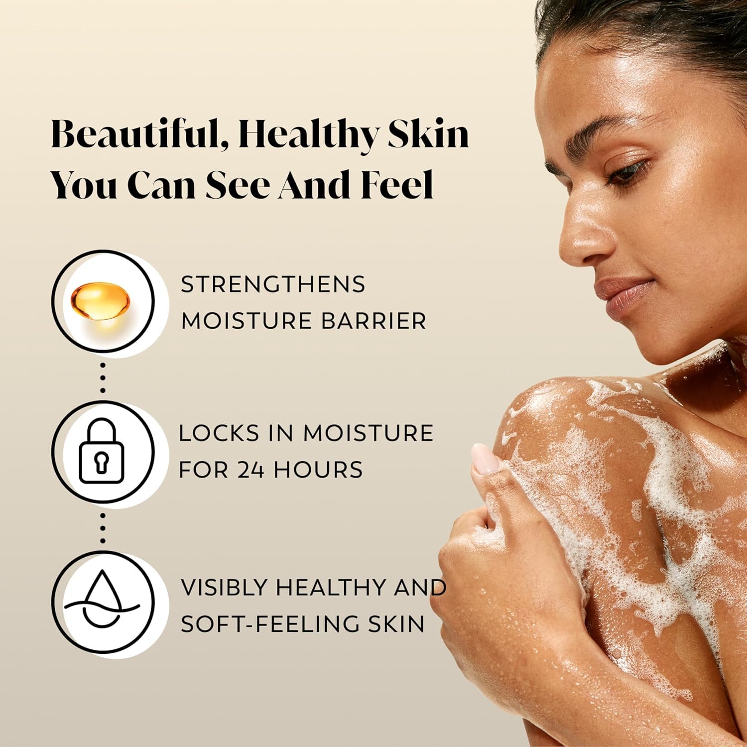 Olay Body Wash for Women, Ultra Moisture, 24hr Moisturizing, Hydrating & Refreshing, B3 Vitamin Complex, Free of Parabens & Phthalates, For All Skin Types, Coconut Oil Scent, 33 fl oz (Pack of 4) - Image 3