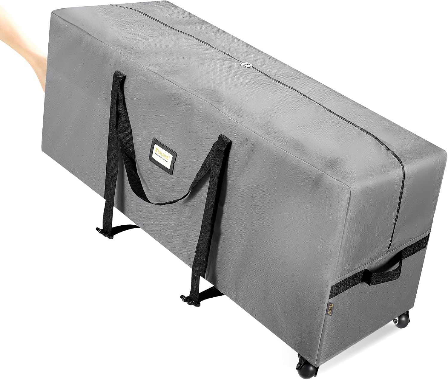 BALEINE 7.5 ft Rolling Christmas Tree Storage Bag, 2 Swivel Wheels for Easy Moving, Heavy Duty 600D Oxford Fabric Extra Large Artificial Christmas Tree Bag with Reinforced Carry Handles (Grey) BALEINE 7.5 ft Rolling Christmas Tree Storage Bag, 2 Swivel Wheels for Easy Moving, Heavy Duty 600D Oxford Fabric Extra Large Artificial Christmas Tree Bag with Reinforced Carry Handles (Grey)