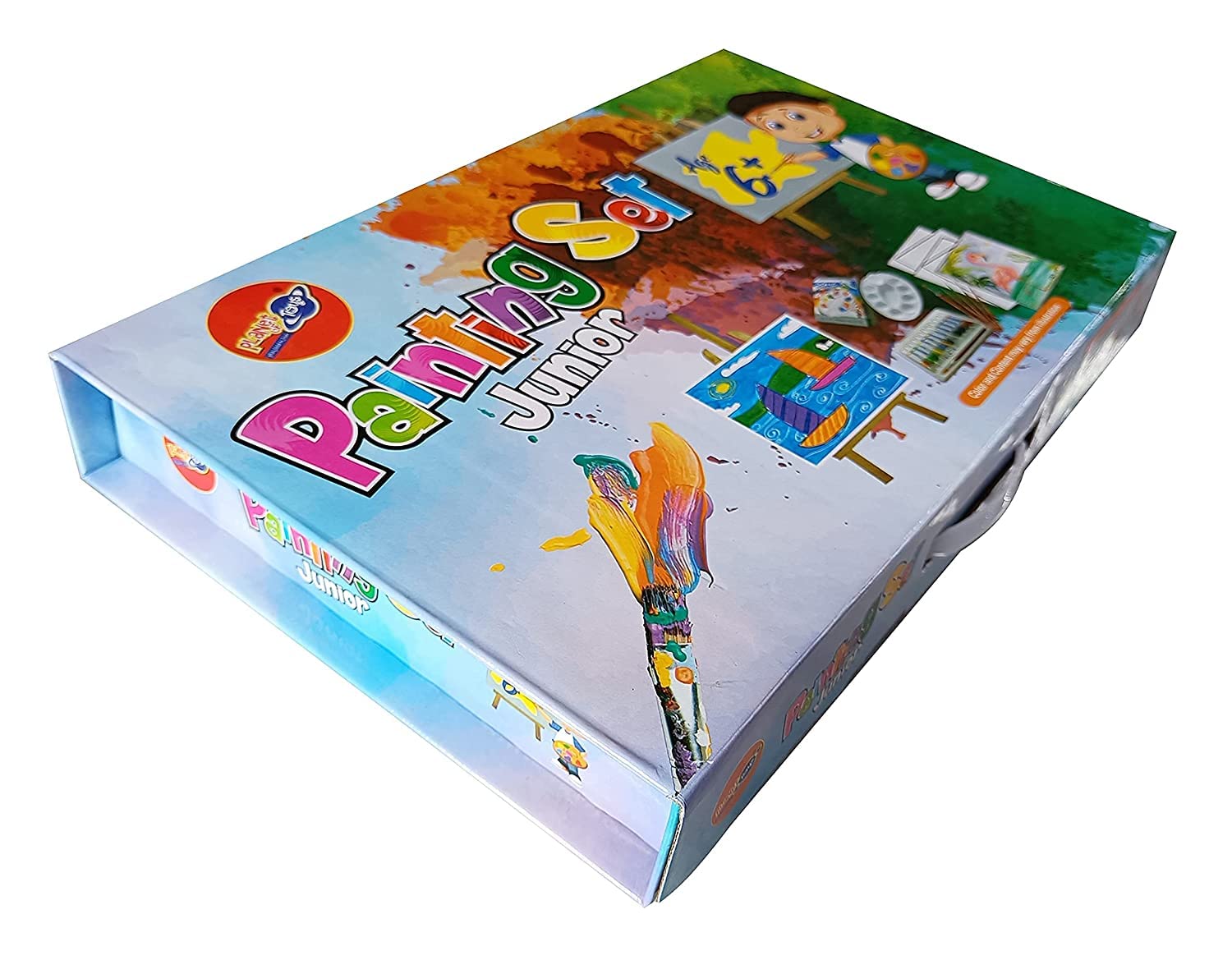 Planet of Toys Painting Set For Kids 6-12 Years Boys & Girls | Canvas Kit With Wooden Easel Stand | Water Color Tube, Color Mixing Palette & 6 Brushes - Image 6 thumbnail