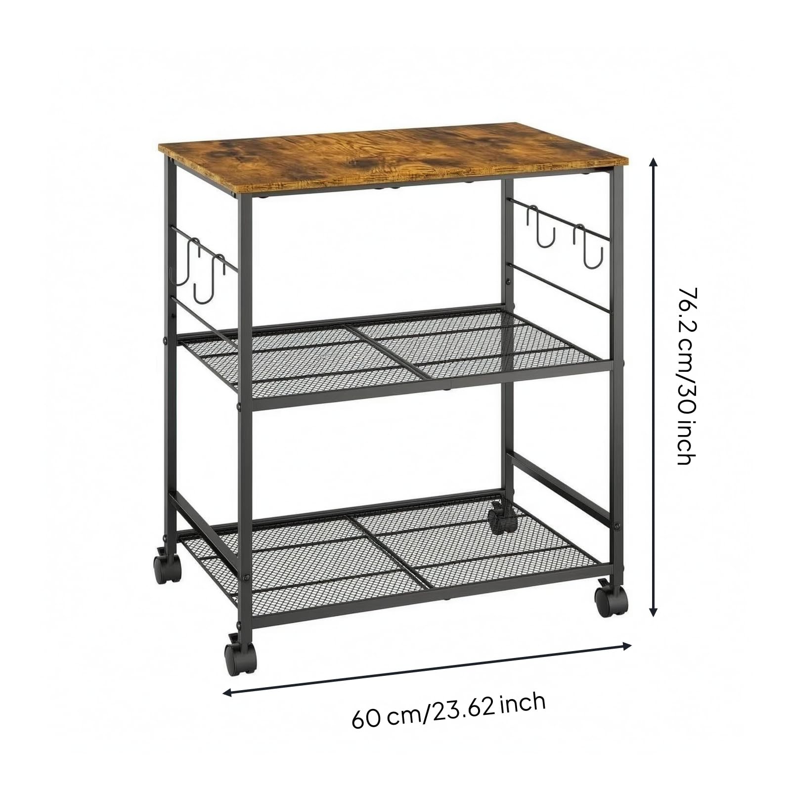Carrello con Rotelle Portatile Arredo | Salvaspazio Compatto, Carrello con Ruote, Robusto, per ripostiglio