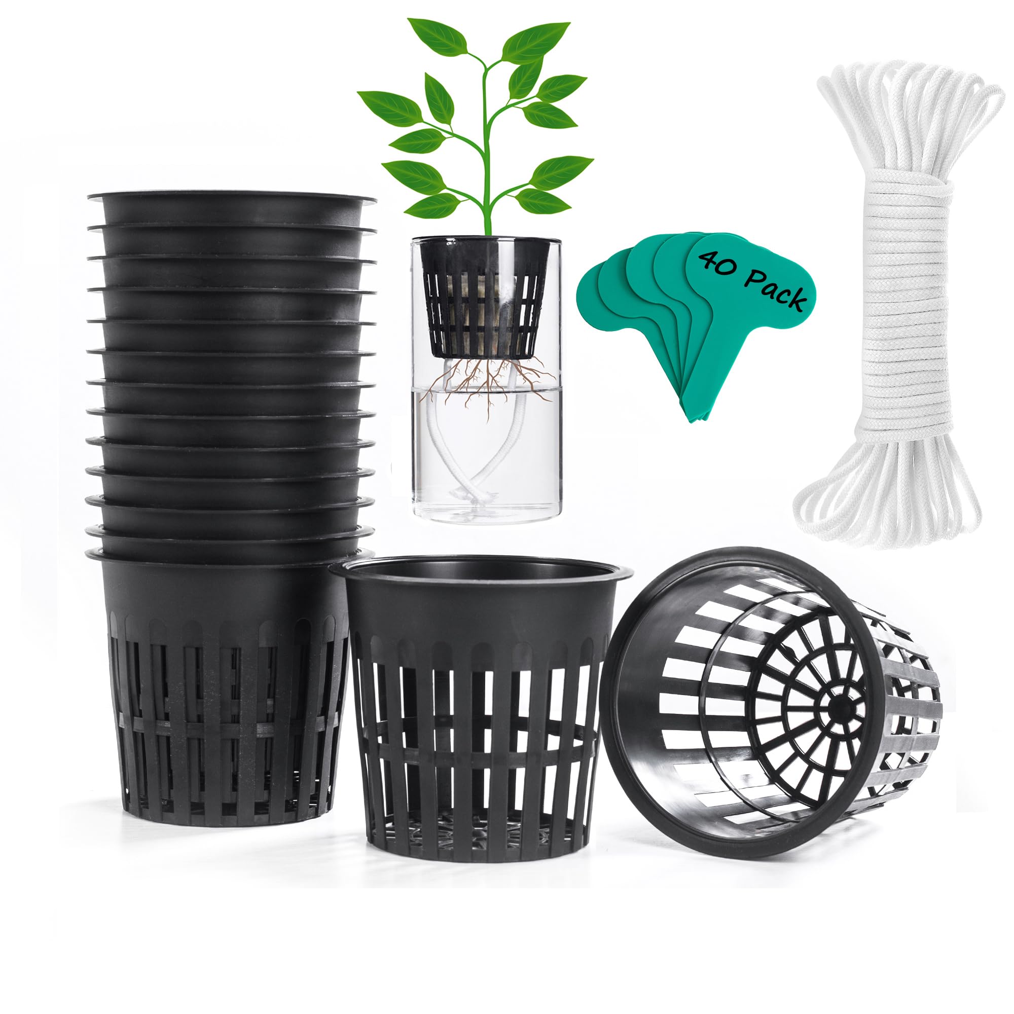 ORIMERC 40 Pack Net Pots 4 inch