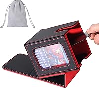 Vista 18 de AFIING MTG Caja de Mazo para Commander Display, Caja de Cartas que Cabe 100 Cartas con Doble Funda, Caja de Almacenamiento Magic Commander TCG con 2