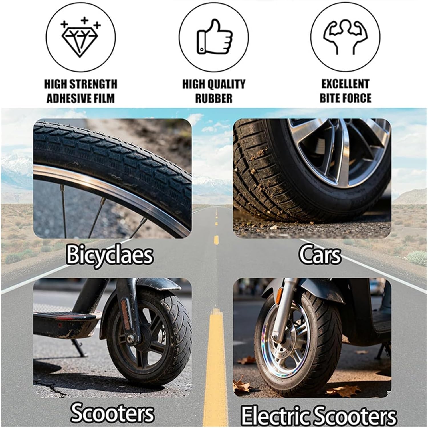 Tire Repair Kit – Twist-in Nail Plug Tool with Mushroom Plugs, Self-Service Tire Puncture Repair Set for Car, Motorcycle, SUV, Truck, 2-Step Easy Install, Run-Flat Emergency Accessory(40L 40S Plugs)