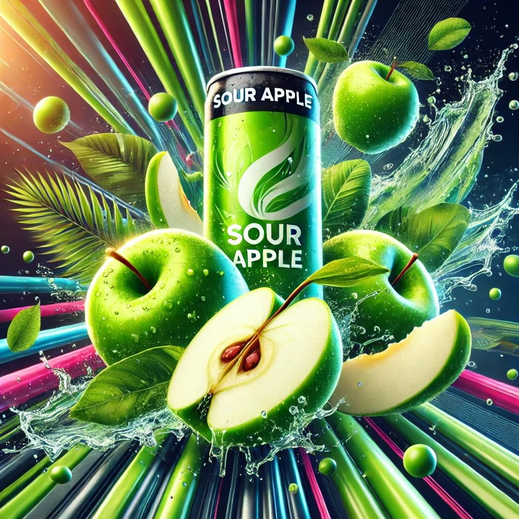 Energy Drink kwaśne jabłko aromat koncentrat – Wegański – Sasami – 100ml