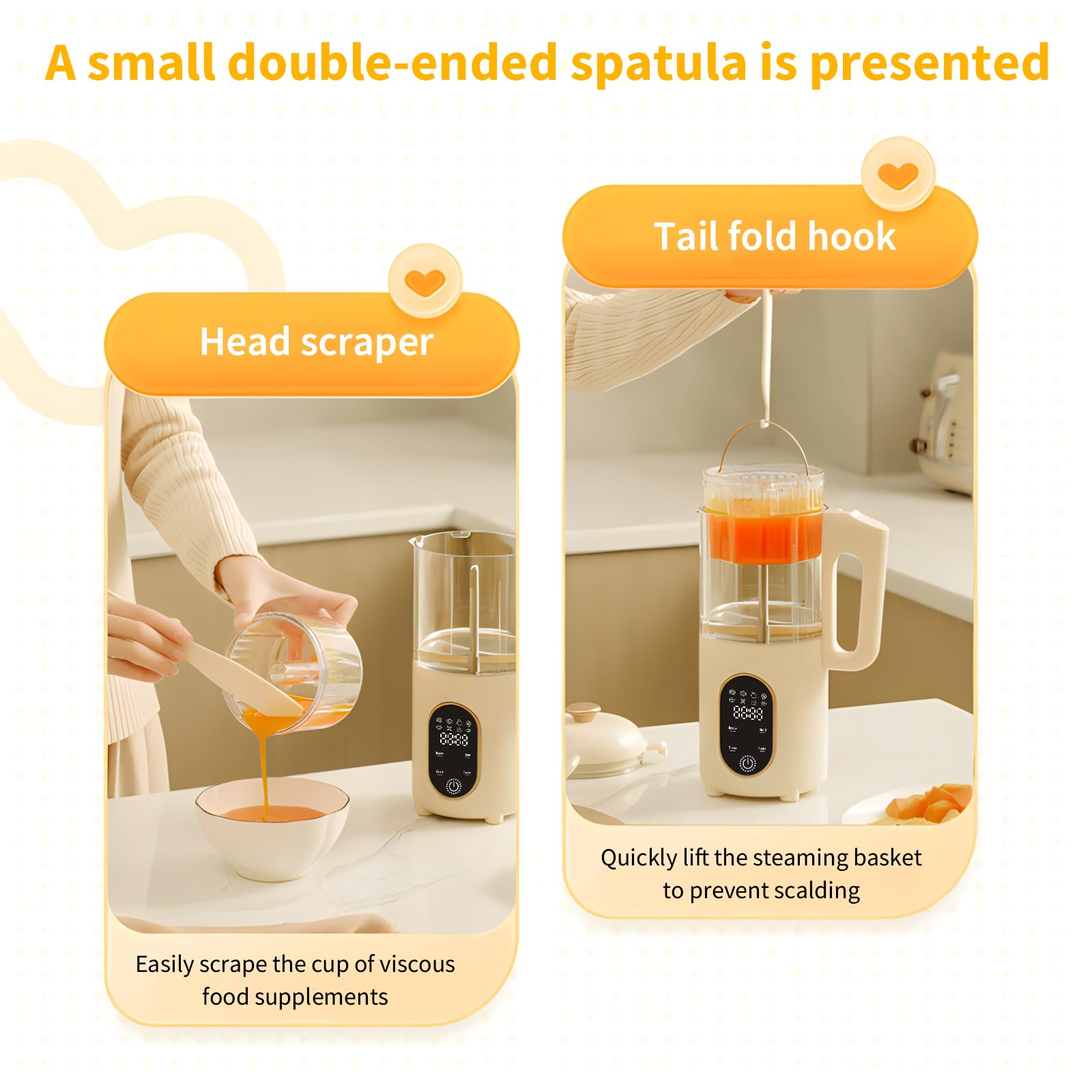 Cuiseur Mixeur Bébé, Robot de Cuisine Multifonctions pour Bébé, Cuiseur Vapeur Bebe, Mixeur-Cuiseur, Cuisson Vapeur, Sterilisateur, Robot Cuiseur