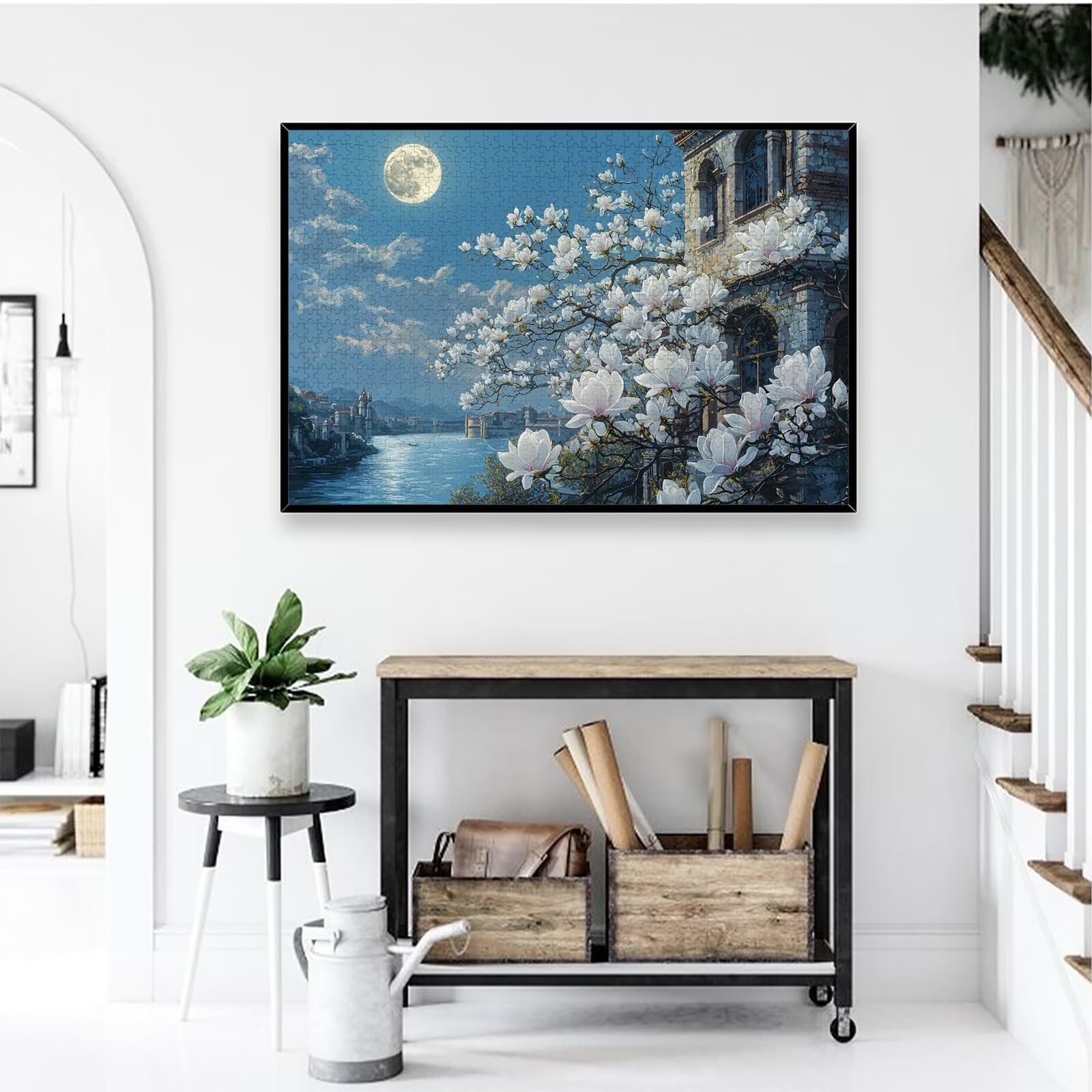 Puzzle 4000 sztuk dla dorosłych, puzzle kwiatowe 4000 sztuk sztuki dla dorosłych i młodzieży, rozmiar: 140 x 87 cm, Wymagające puzzle z drewnianym zamkiem, puzzle na prezent dla kobiet i mężczyzn