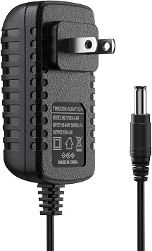 TMEZON 4 Pack DC 12V 12 Volt 2A Power Supply Adapter AC 100-240V to DC 12V Transformers, Switching Power Supply, 24W Max, 2.1mm X 5.5mm US Wall Plug Extra Long 8 Foot Cord