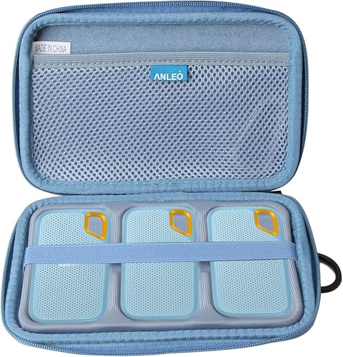 Miniatura 1 de Estuche rígido de viaje para SanDisk 500GB  250GB  1TB  2TB Extreme Portable SSD (azul cielo, funda para 3 discos duros)