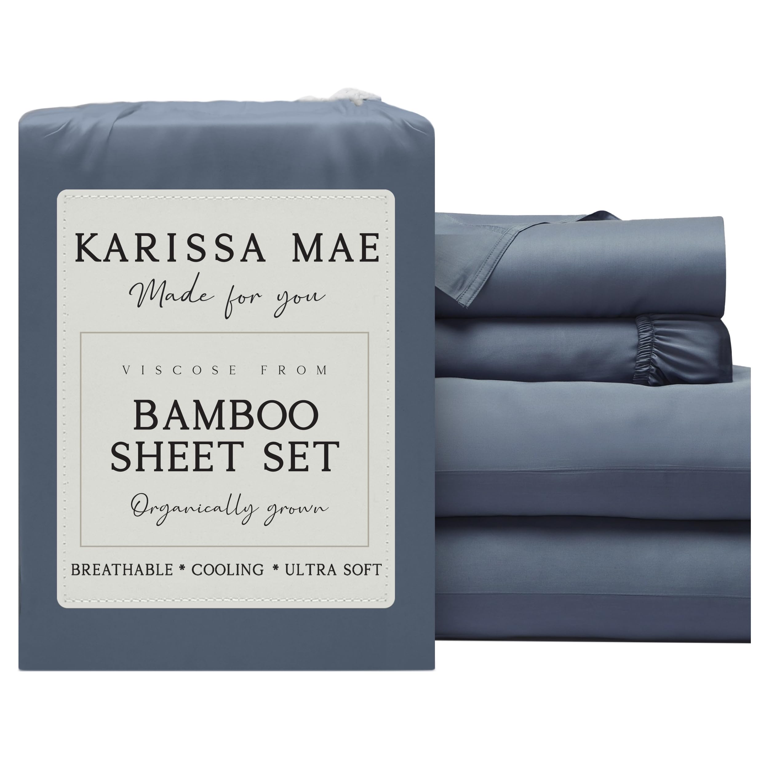 KARISSA MAE Bamboo Viscose Queen Sheets