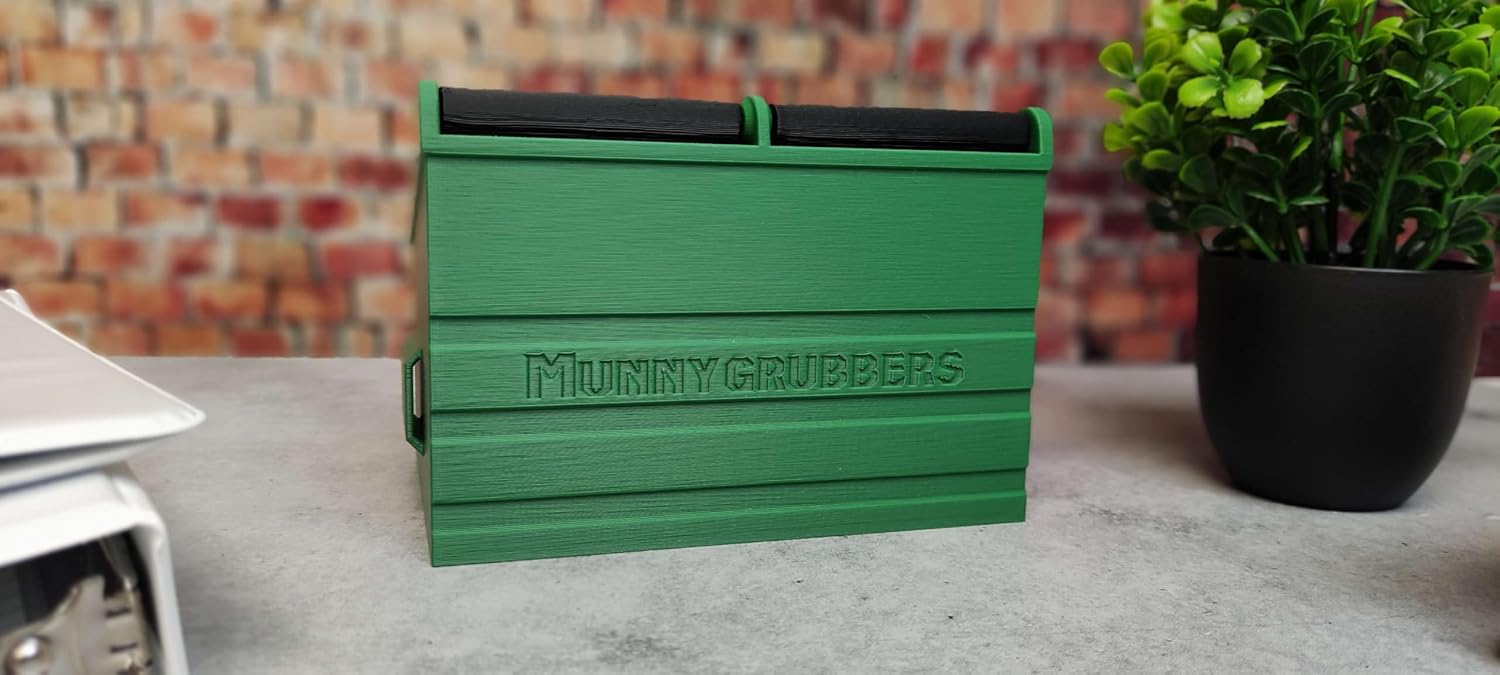 MunnyGrubbers - Dumpster Fire Desk Organizer Caddy - Includes Removable Fake LED Flame & Remote - Cute Desk Decor, Gag Gifts, Funny Gifts for Coworker, Employee Appreciation - (DFPH-Blue)