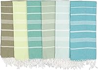 Vista 48 de Oversized Turkish Beach Towel 38’’x71’’ - Set of 2 100% Turkish Cotton Lightweight Sand Free Quick Dry Pool Towels Extra Large Bath Towels for