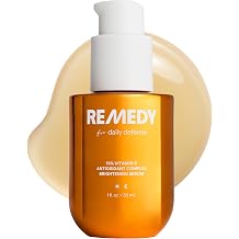 REMEDY for Daily Defense, 15% Vitamin C Complex Brightening Serum | Stabilized Vitamin C with Next-Gen Antioxidants, Ferulic Acid, Ectoin, Fragrance Free, By Dermatologist Dr. Shah, 1 fl oz