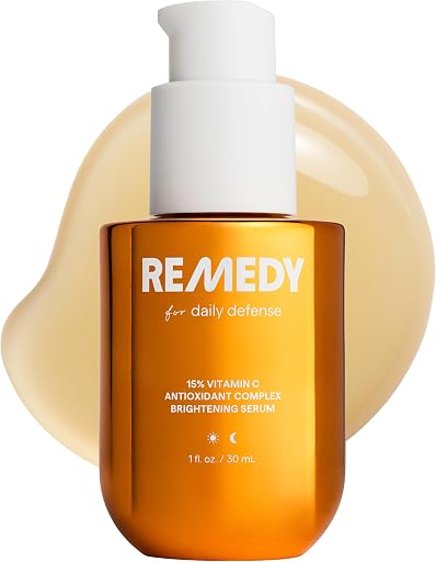 Remedy for Daily Defense | 15% Vitamin C Complex Brightening Serum | Stabilized Vitamin C with Next-Gen Antioxidants, Ferulic Acid, Ectoin | Fragrance Free | By Dermatologist Dr. Shah | 1 Fl Oz