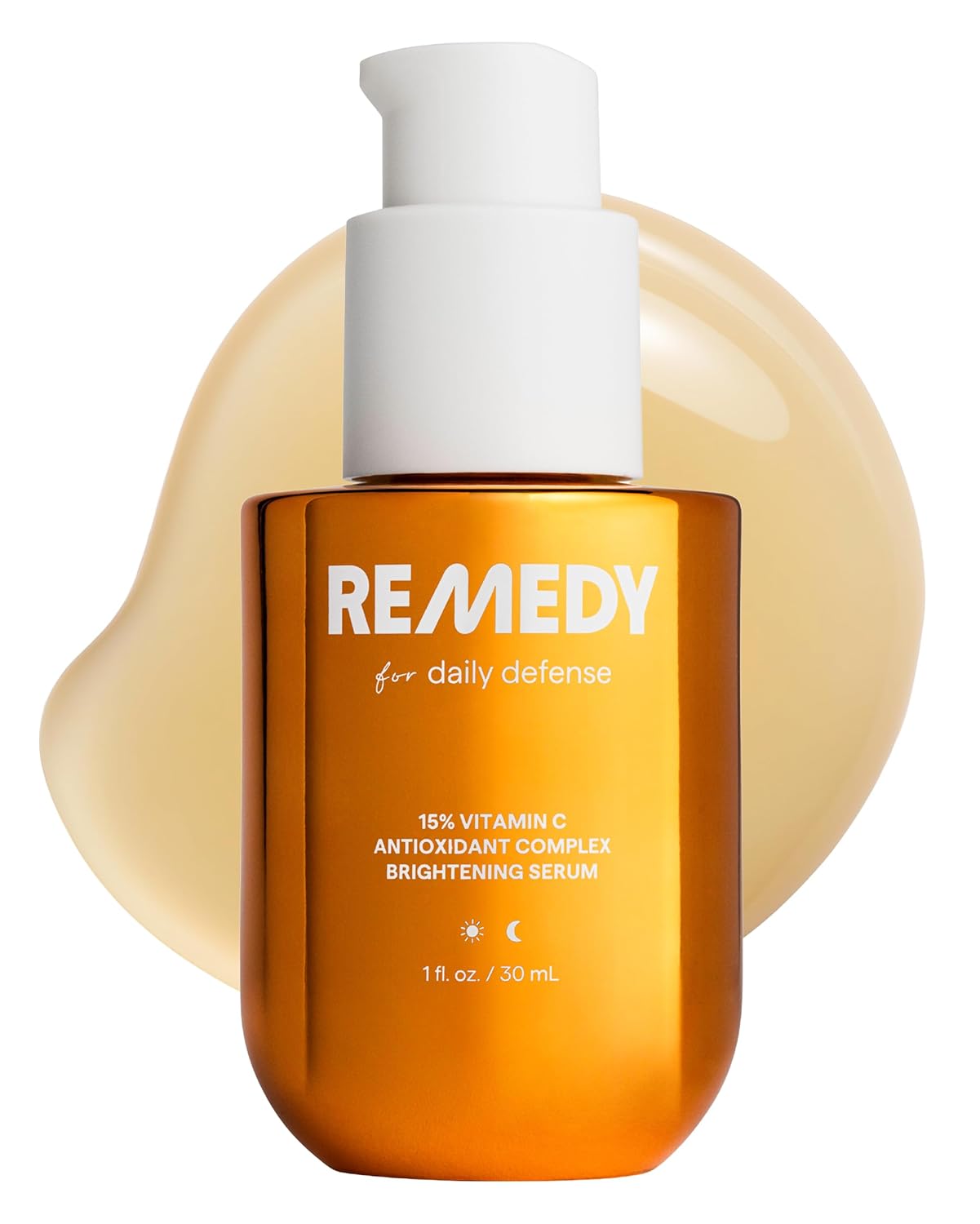 Remedy for Daily Defense | 15% Vitamin C Complex Brightening Serum | Stabilized Vitamin C with Next-Gen Antioxidants, Ferulic Acid, Ectoin | Fragrance Free | By Dermatologist Dr. Shah | 1 Fl Oz