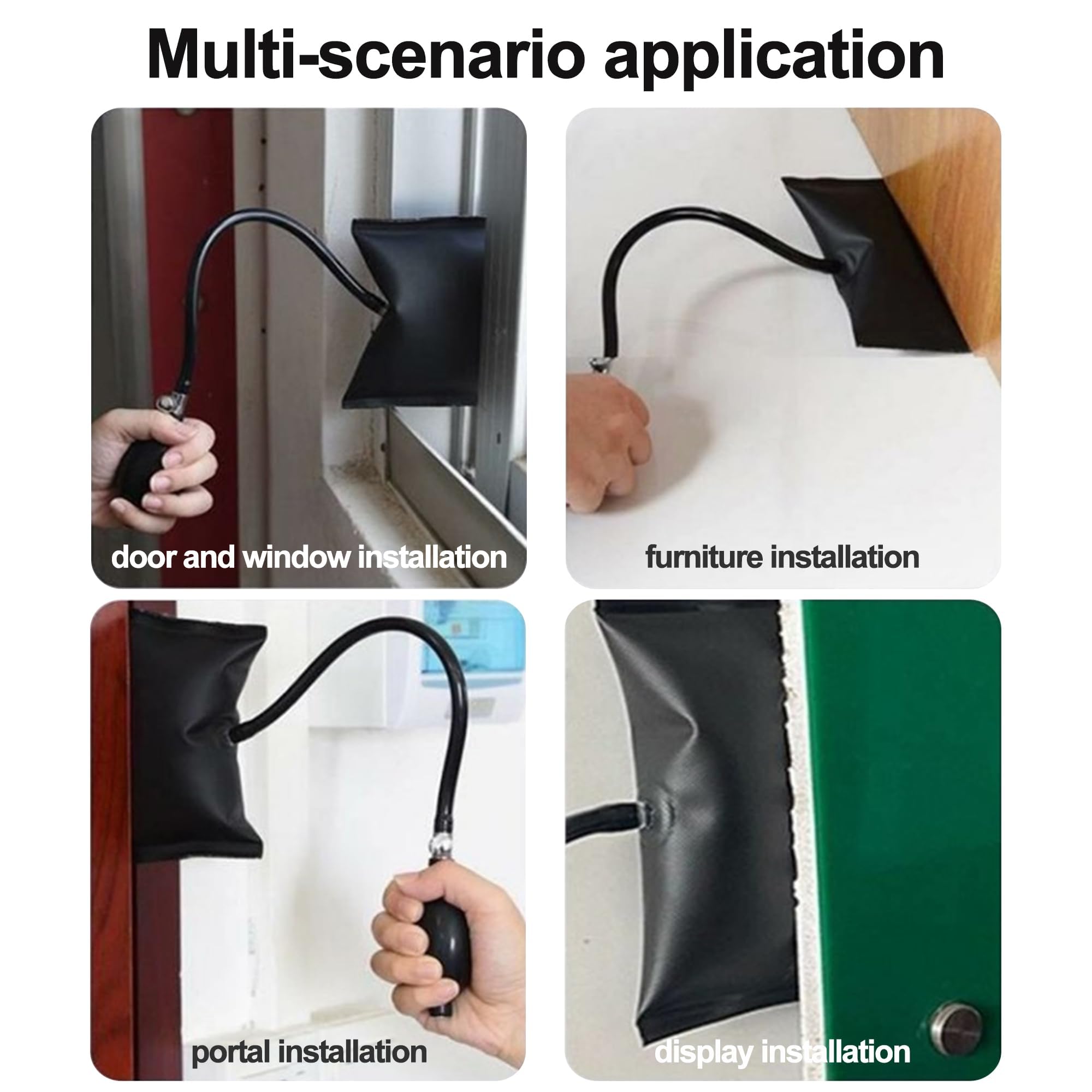 2 PCS Air Wedge Inflatable Shim Air Pump for Quick Positioning, Cycle Pump 56.5 cm x 15 cm TPU Composite Fabric, Ideal for Hospitals, Outdoor, and Car Maintenance, Home Garden Tools and Hand Tools 1