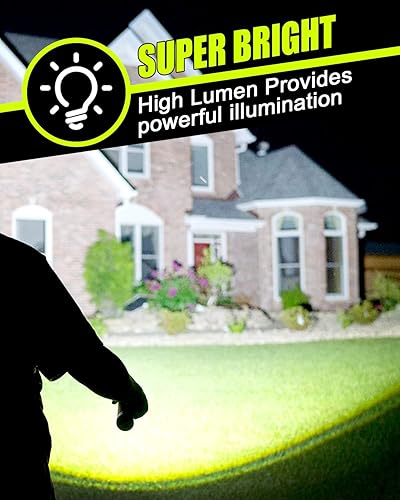 Miniatura 2 de Victoper Paquete de 2 linternas LED, linterna táctica súper brillante de alta potencia, luz de flash recargable, 5 modos de zoom, luces de flash