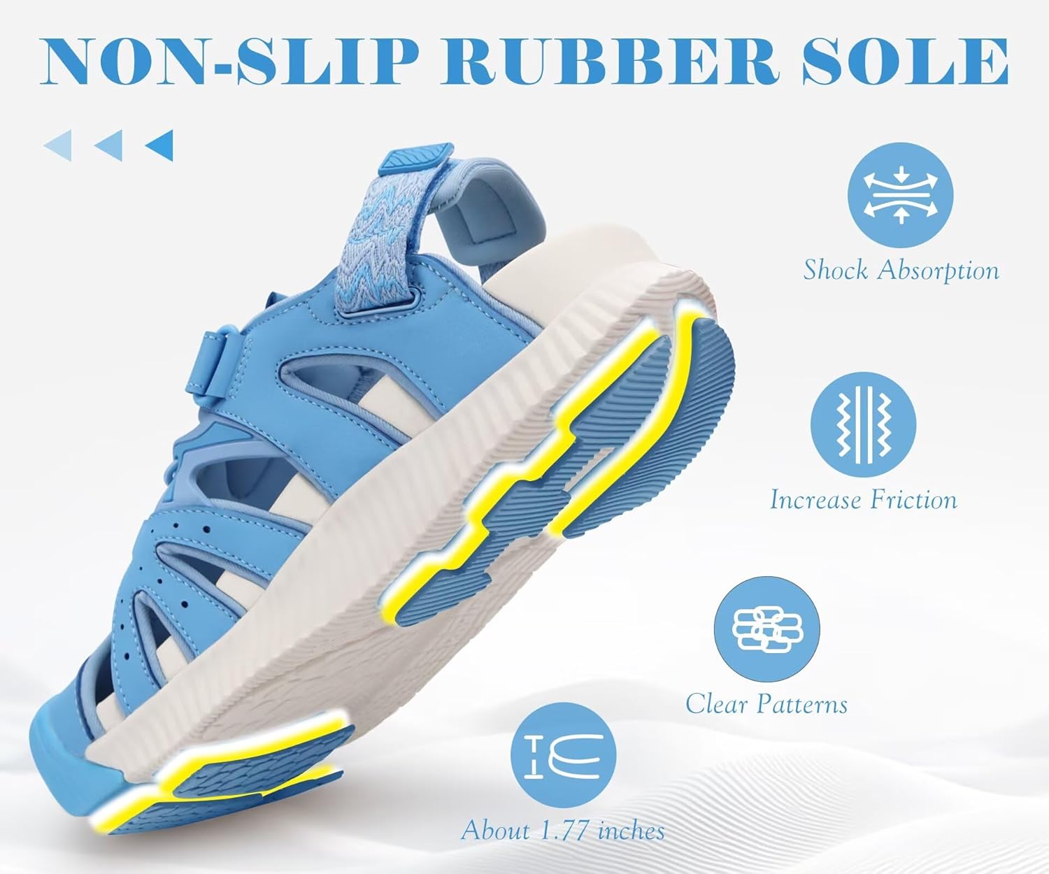 KuaiLu Womens Closed Toe Hiking Sandals with Orthopedic Arch Support Comfortable Cushion Breathable Summer Outdoor Walking Sandles Beach Travel Adjustable Fisherman Water Shoes