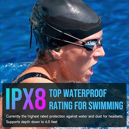 Miniatura 3 de S36 HiFi - Auriculares impermeables para natación, IPX8 TOP 32 GB, auriculares de natación con Bluetooth y reproducción de MP3, cancelación de ruido