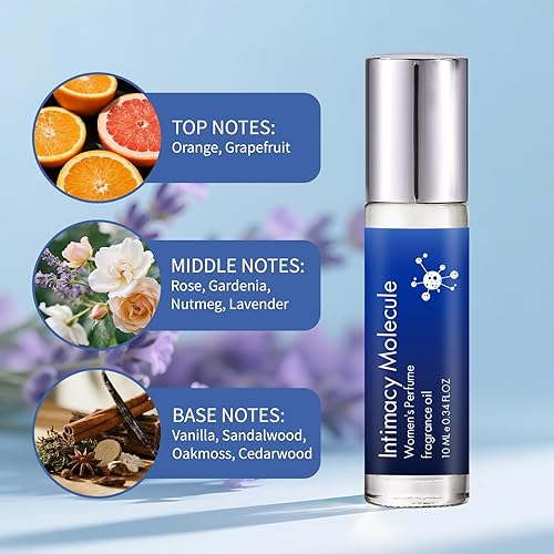 Miniatura 2 de Perfume de feromonas para mujer  Fragancia Roll-On Rollerball tamaño viaje  Aroma limpio de larga duración con aceites esenciales  0.34 onzas