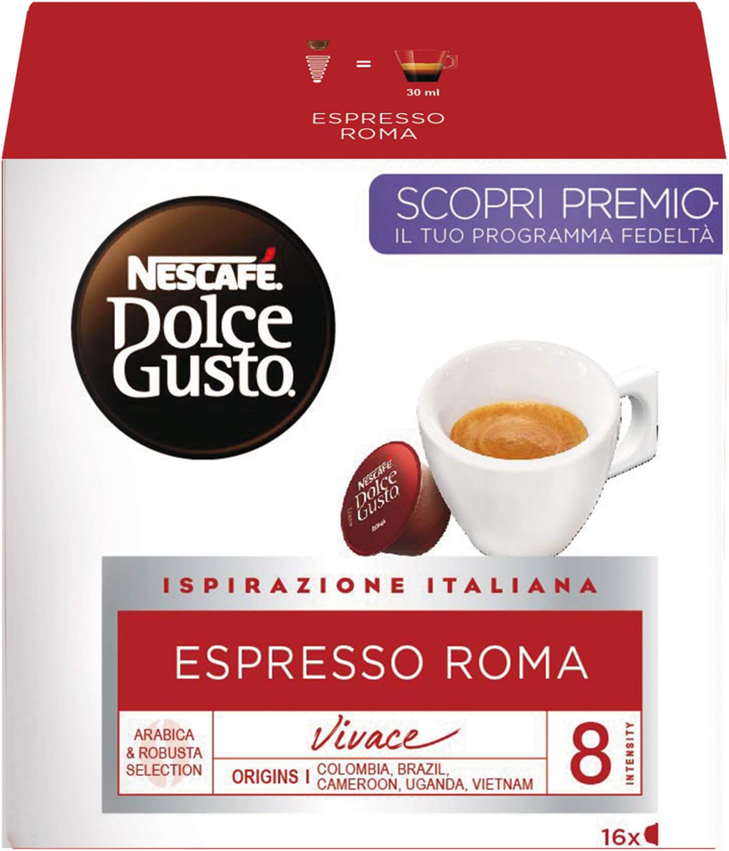 Nescafe Dolce Gusto Espresso Roma, 16 Drinks