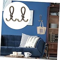 Vista 6 de Housoutil Ganchos de aleación, ganchos dobles para pared para colgar bolsos de baño, colgador de bolsa resistente