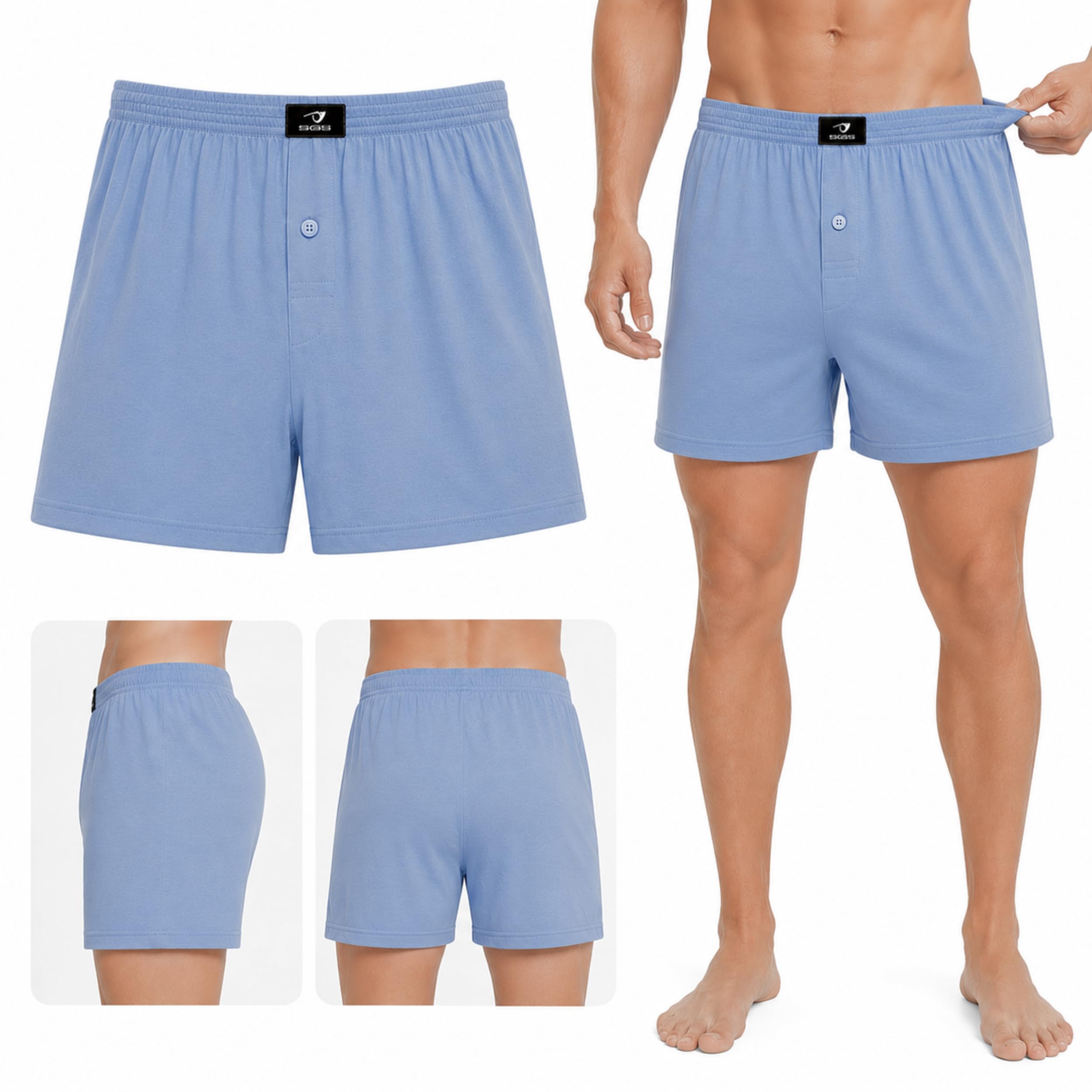 SGS Pack de 6 o 10 Calzoncillos Hombre Boxer de Algodón - Calzoncillos Hombre Tela Cómodos - Boxer Hombres Pack