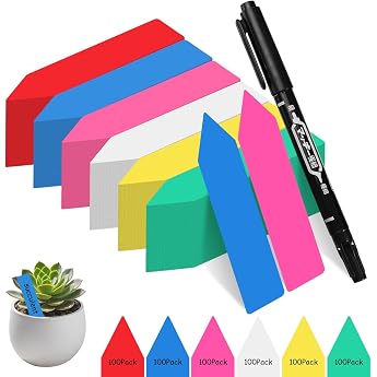 Plant Signs Pack of 600 Plant Labels Weatherproof Garden Plant Stakes for Labelling Plastic Plant Signs 10 x 2 cm