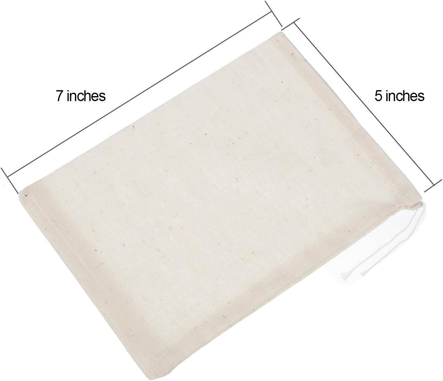 Pangda 100 Pieces Drawstring Bags Muslin Bags for Party Favor Home Supplies, 5 by 7 Inches image 2