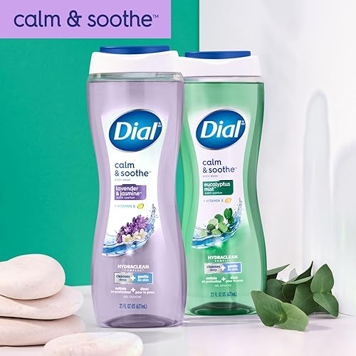 Miniatura 8 de Dial Gel de baño, calma y calma aroma a lavanda y jazmín, 23 onzas líquidas, paquete de 3