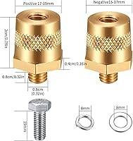 Vista 2 de Juego de 2 paquetes de conectores de terminales de batería, adaptadores de terminales de poste de batería de auto, para terminal roscado de poste