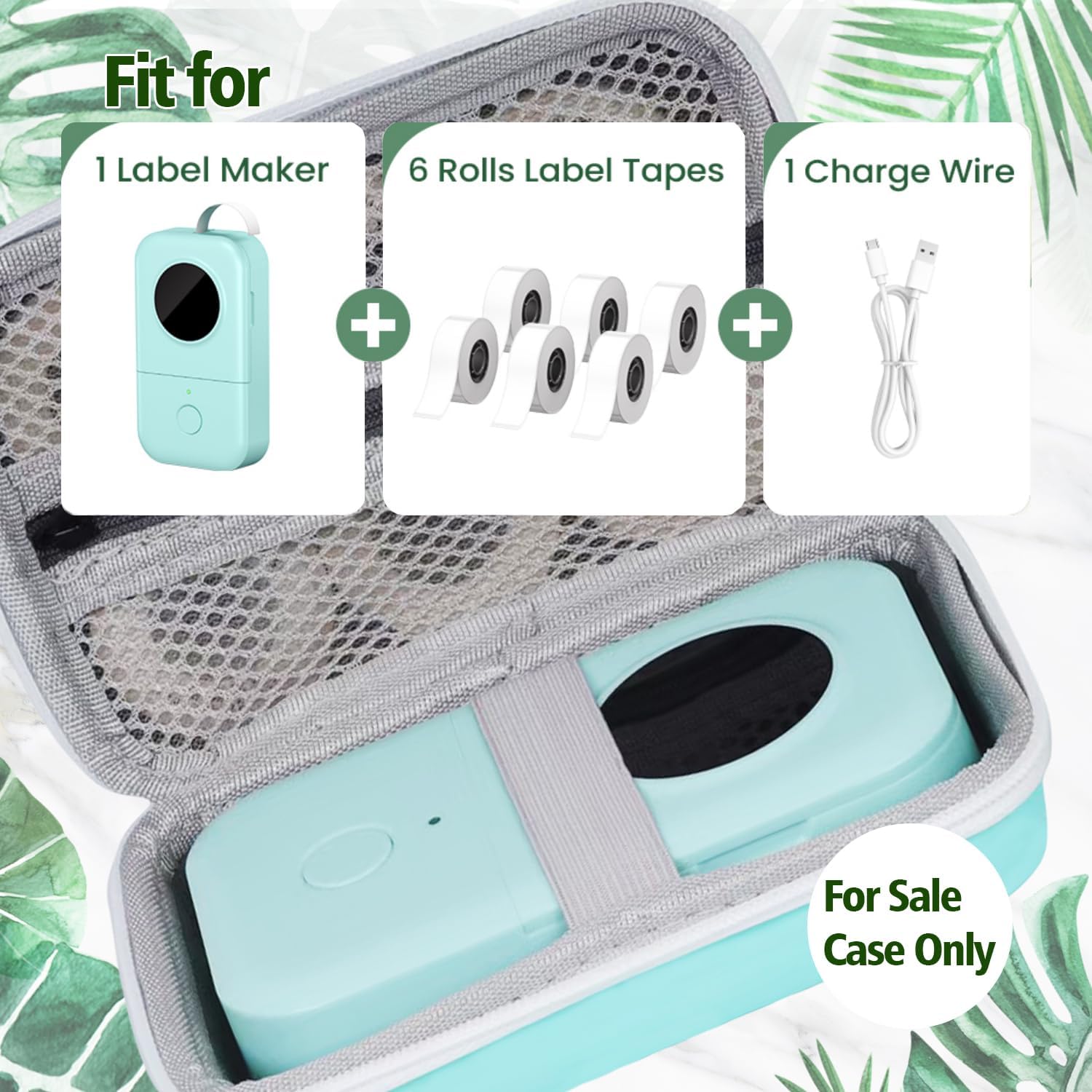 D30 Label Maker Case Compatible with Phomemo D30 D35 /Nelko P21/JADENS D110/NIIMBOT D11/D110/Memoking T02 Label Maker Macnine with Tapes, Store Bag Fits Most Bluetooth Label Maker - Image 3