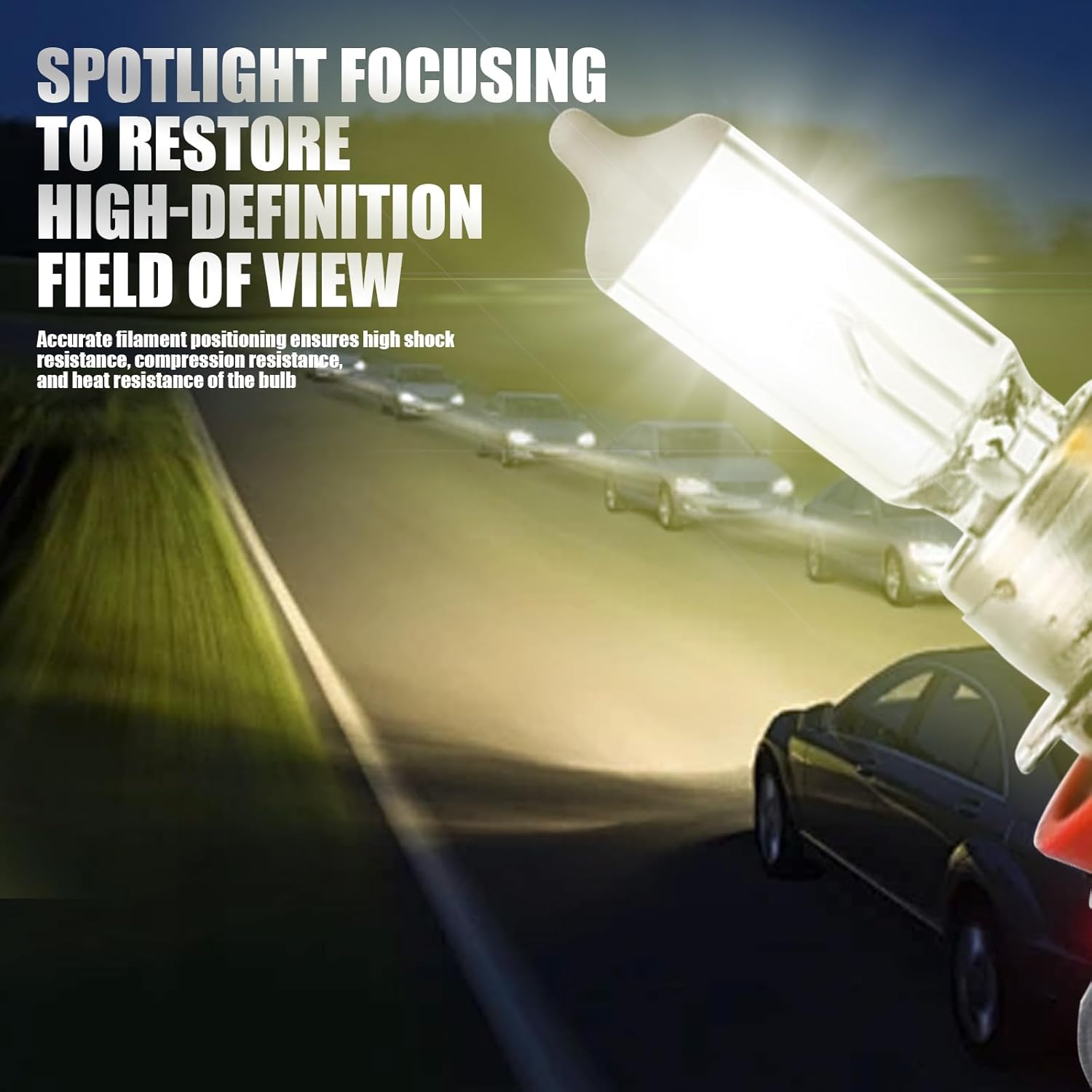 gunhunt 2 PCS Car H11-55W Halogen Bulb, 12V Quartz Lamp Beam Low/High Beam Fog Light Replace, All-in-one Plug and Play Lighting, Suitable for Replacement of Original H11 Bulb Model (Warm White Light)