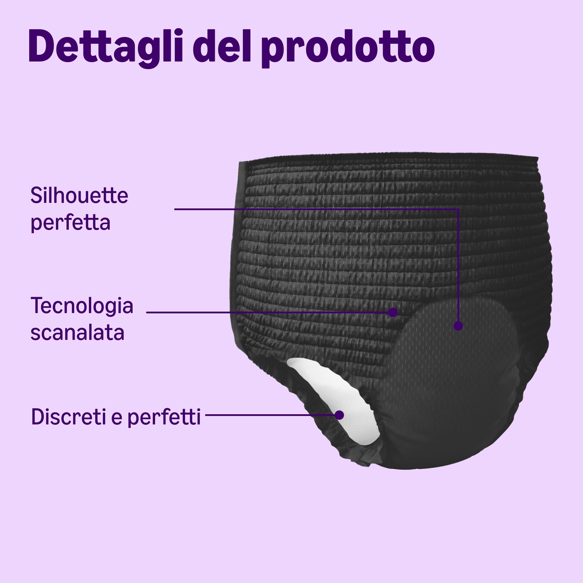 by Amazon Slip Assorbenti Donna Plus Large - 40 Pezzi (4 confezioni da 10), Neri