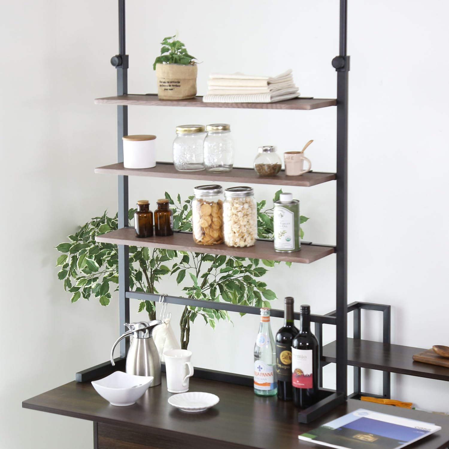 Amazon｜Bizdoris 突っ張りラック 突っ張り棚 壁面収納 突っ張り棒収納