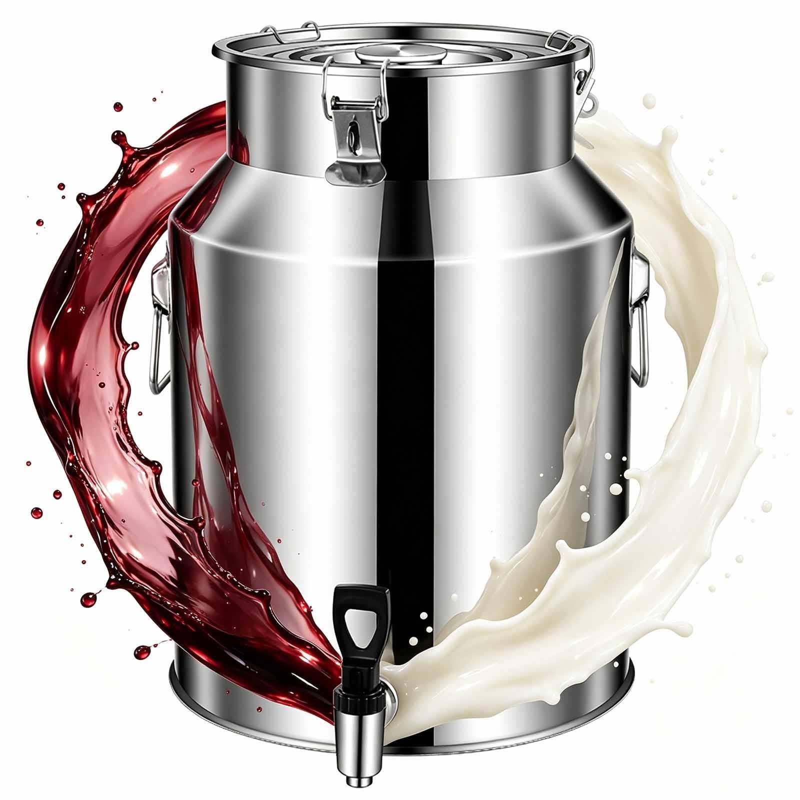 Bidon À Lait Inox, Pot À Lait Hermétique, Bidon Alimentaire Avec Robinet