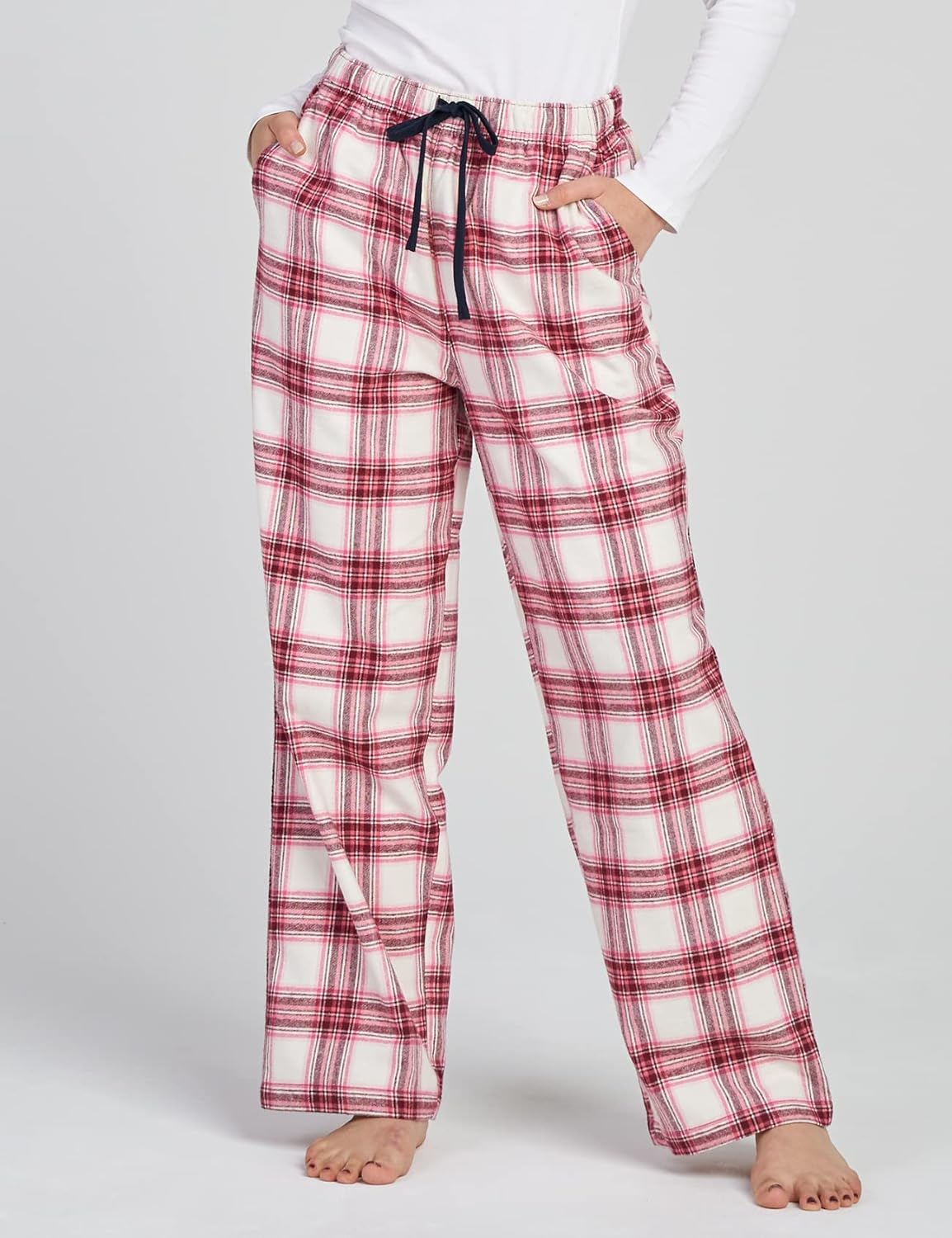 LAPASA Women's Pajama Pants, Comfy Lounge Sleep PJ Pants with Drawstring and Pockets L74 Flannel / L109 Fleece - Image 4