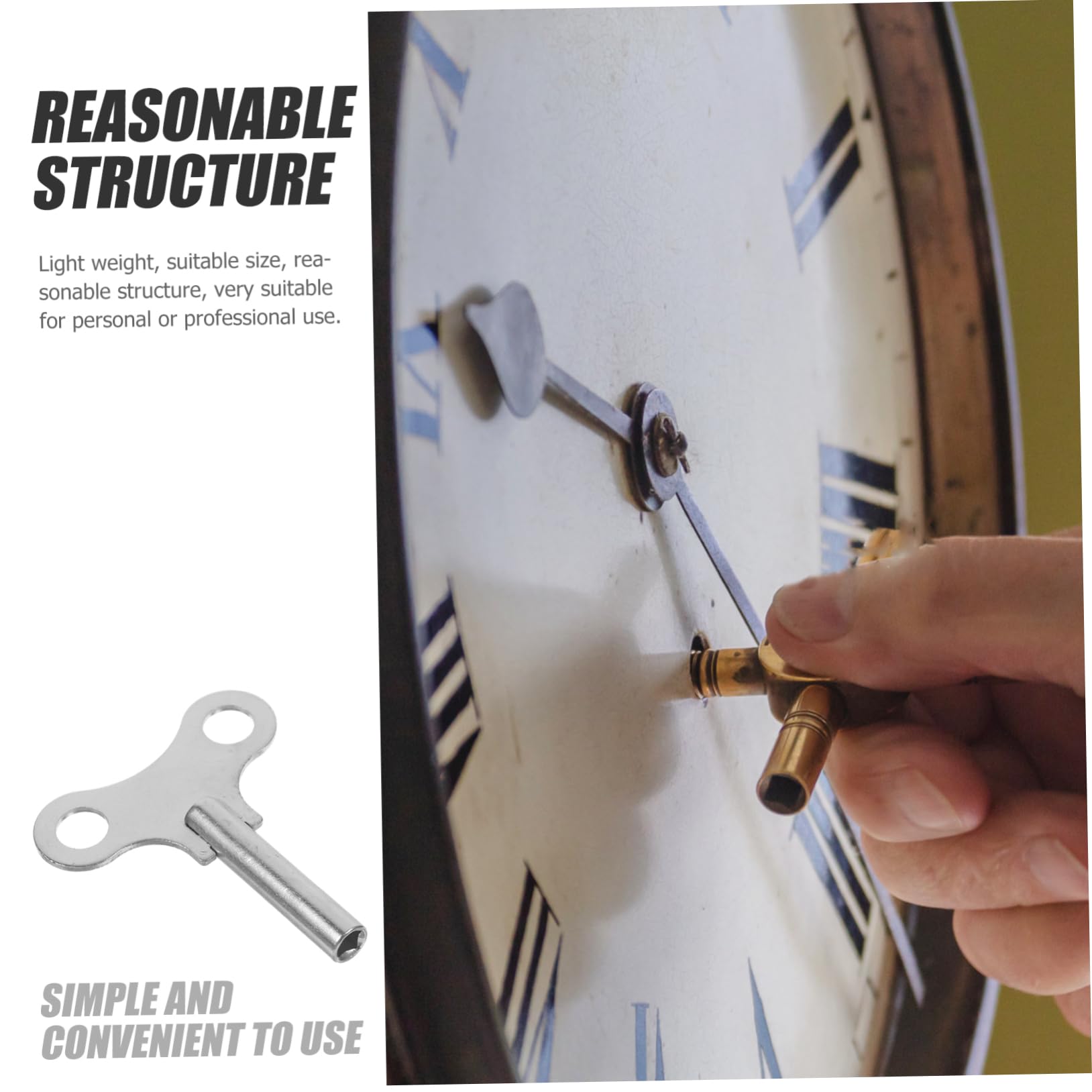 Clock Key Clock Winding Keys Set 2 Pack Universal Steel Keys For Clock ...