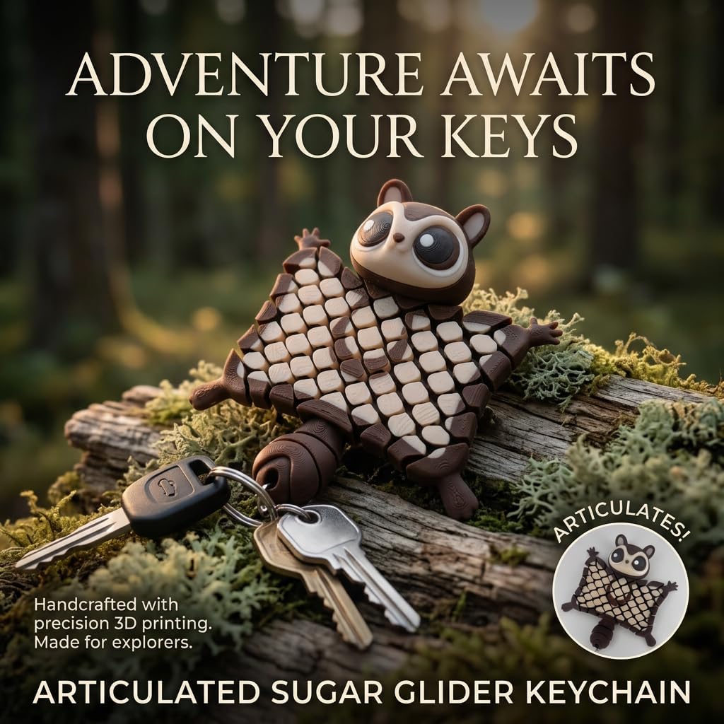 Cute Keychain – Articulated Fidget Toy, Stress Relief Animal Bag Charm image 5