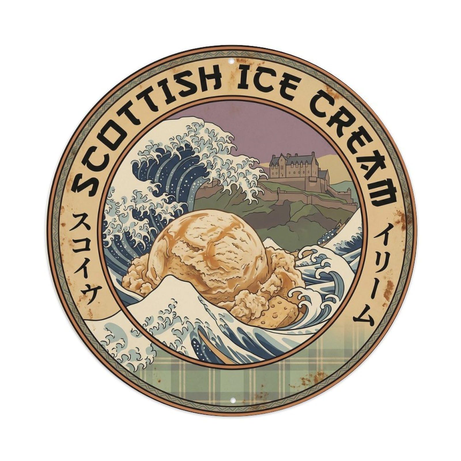 Scotland Gelato Ice Cream Cuisine Culture Metal Tin Sign