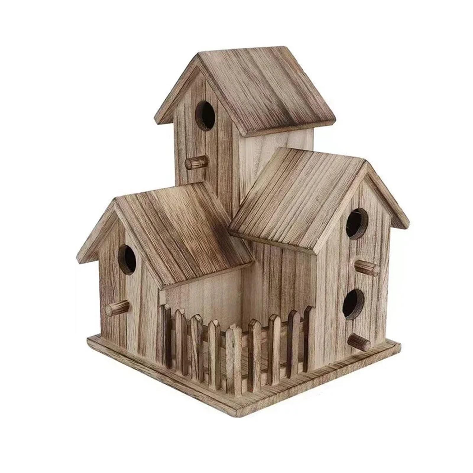 Caja Nido for pájaros de Madera | Jardín exterior multicolor: Caja nido for pájaros montable