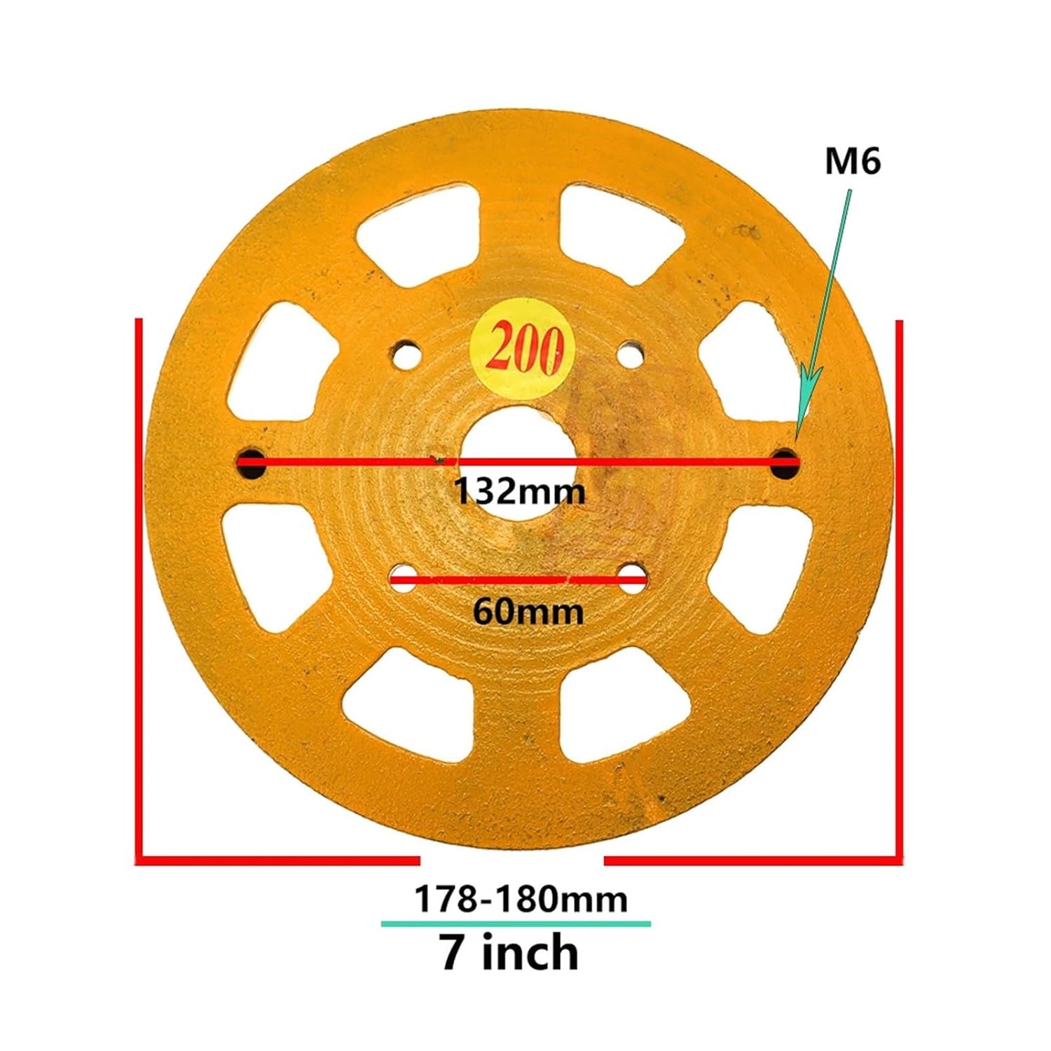 7インチダイヤモンド金属研削ディスク 180mmホイール 研磨機用