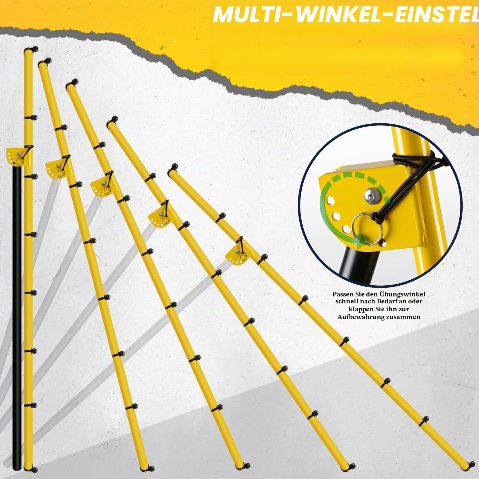Newbyinn Volleyball Rebounder Netz, Volleyball-Trainingsnetz, Reboundernetz für Volley Ball Training mit 5 Verstellbaren Rückprallwinkeln, 2,1 x 1,2 m (7x4 Fuß)