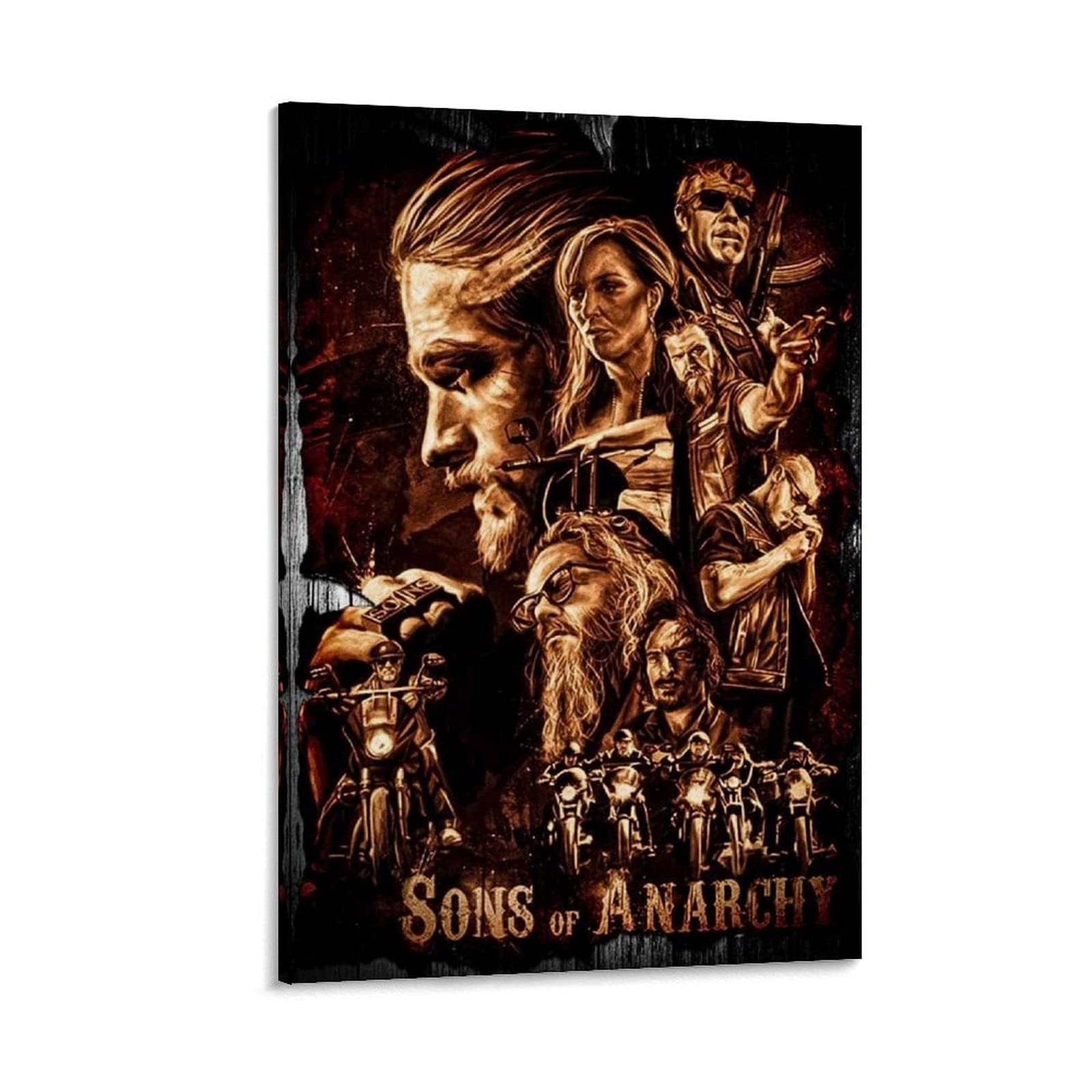 Poster Décoratif Sur Toile Sons Of Anarchy - Décoration Murale Moderne Pour Chambre à Coucher - 70 X 70 Cm
