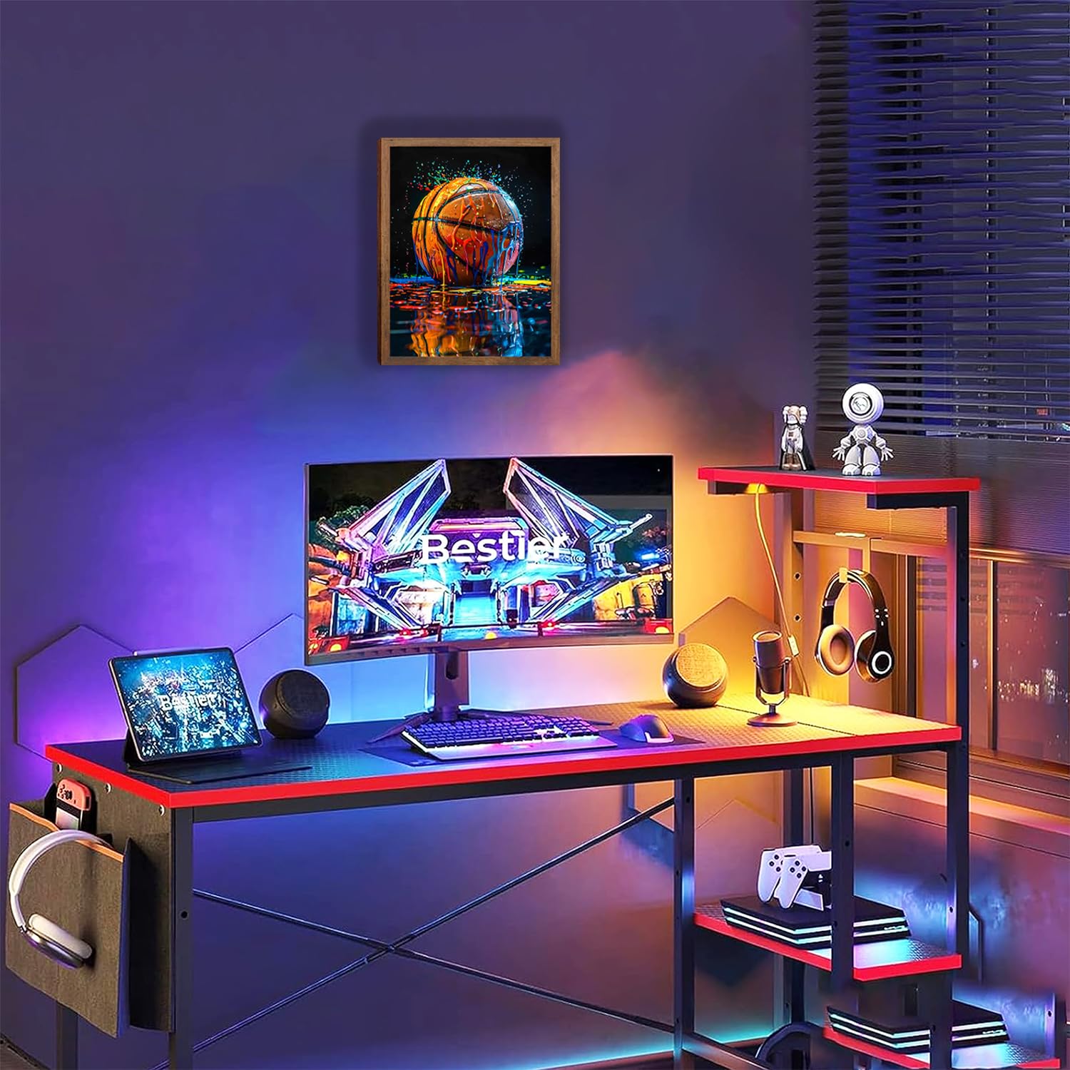 Graffiti Wall Art: 5 Picks That Read Right in 2026 3 MQjopna Graffiti Basketball Canvas Wall Art Vibrant Sports Wall Decor — product photo