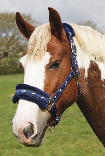 Rhinegold Ribete de Forro Polar con Logotipo - Pony - Azul