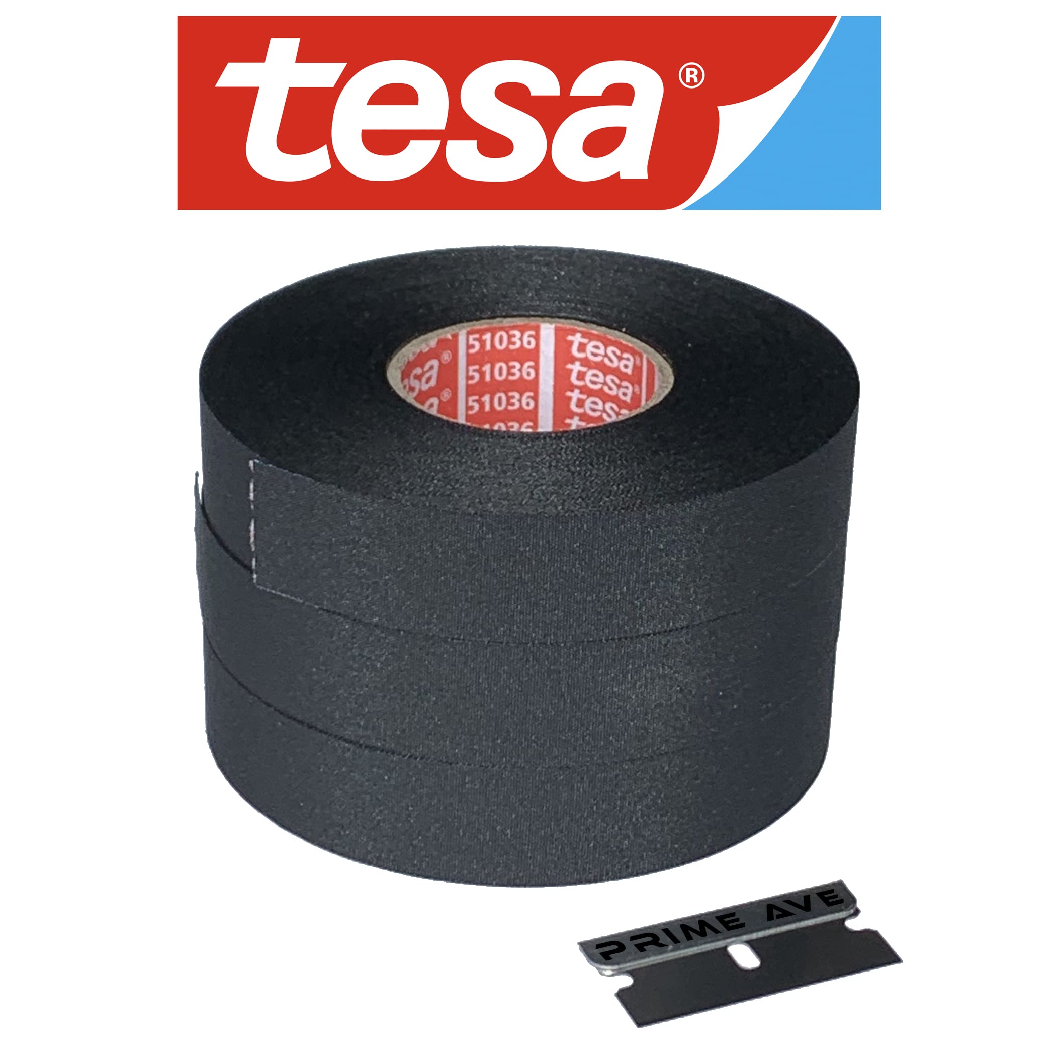 (1) Prime Ave Razor Blade + (3) Genuine Tesa Tapes 51036 Tesa's Most