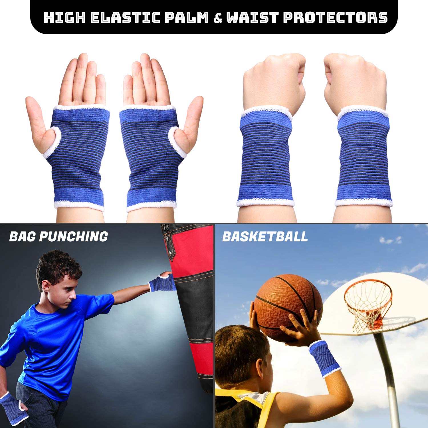 Odoland Sac de Frappe Professionnel avec Gants de Boxe 6OZ, Protège-Poignet, Chaînes et Suspension Support Plafond, Sac Boxe sans Sables Rempli Lourd MMA Muay Thai Kickboxing pour Enfants Adolescents