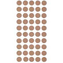 Kahverengi 50 Adet Yap kanl  Sandalye, Masa, Koltuk Alt  Parke Koruma Ke esi, Yuvarlak, 1,8 Cm
