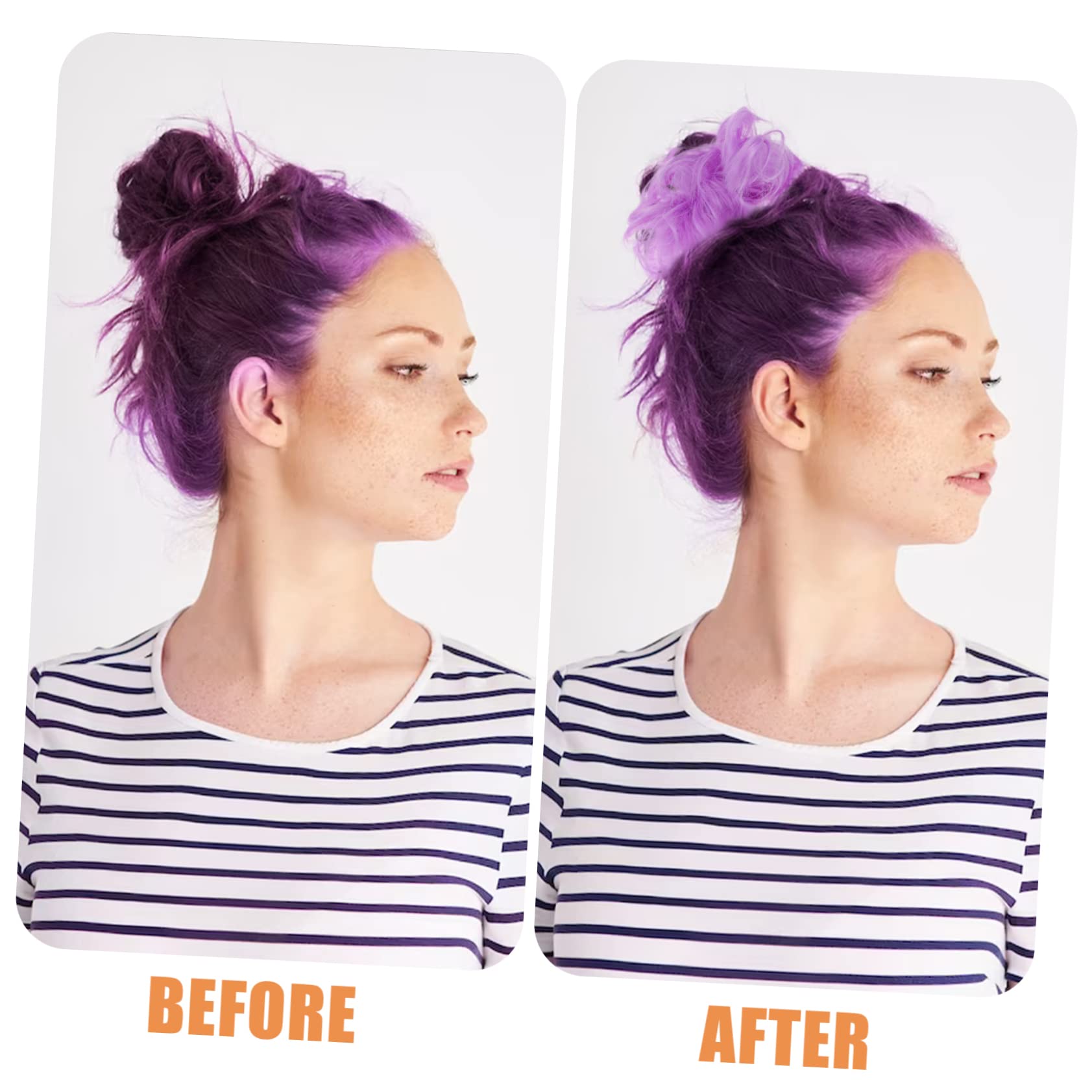 FRCOLOR 2pcs Pieces Curly Messy Bun Hair Extensions for Women Synthetic Hair Bun Tie Lightweight Ponytail Accessory for Volume and Style for Parties and Everyday Wear